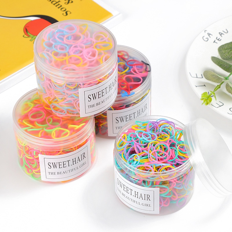 Set 500 dây thun cột tóc màu đen dùng một lần