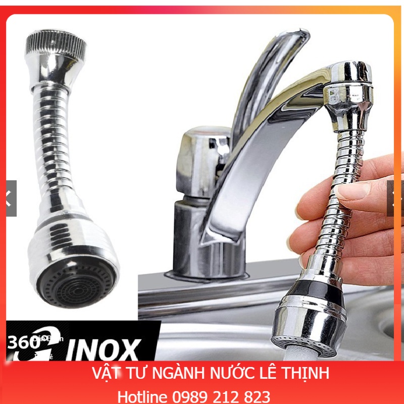 Đầu Vòi Nước INOX Tăng Áp Cho Bồn Rửa Qủa Mạ NHỎ, Dây Nối Vòi Rửa Bát Xoay 360 Độ Điều Chỉnh 3 Chế Độ