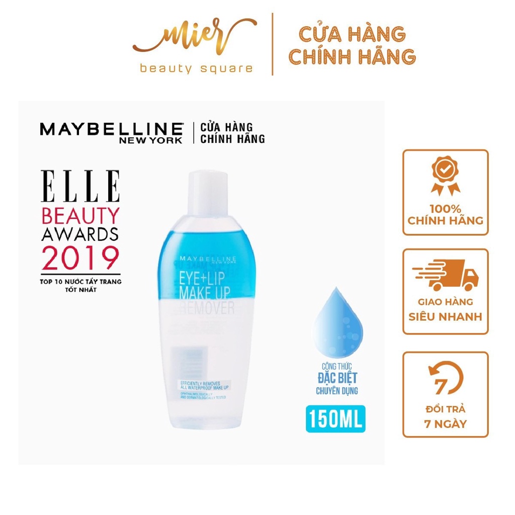 Tẩy Trang Mắt Môi Chuyên Dụng Maybelline New York Eye & Lip Makeup Remover 150ml