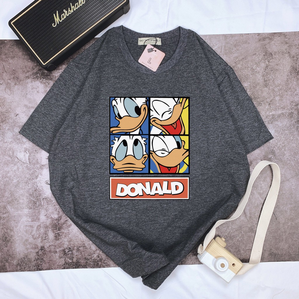 Áo thun unisex Be Yourself size M L XL - VỊT DONALD 4 KHUNG