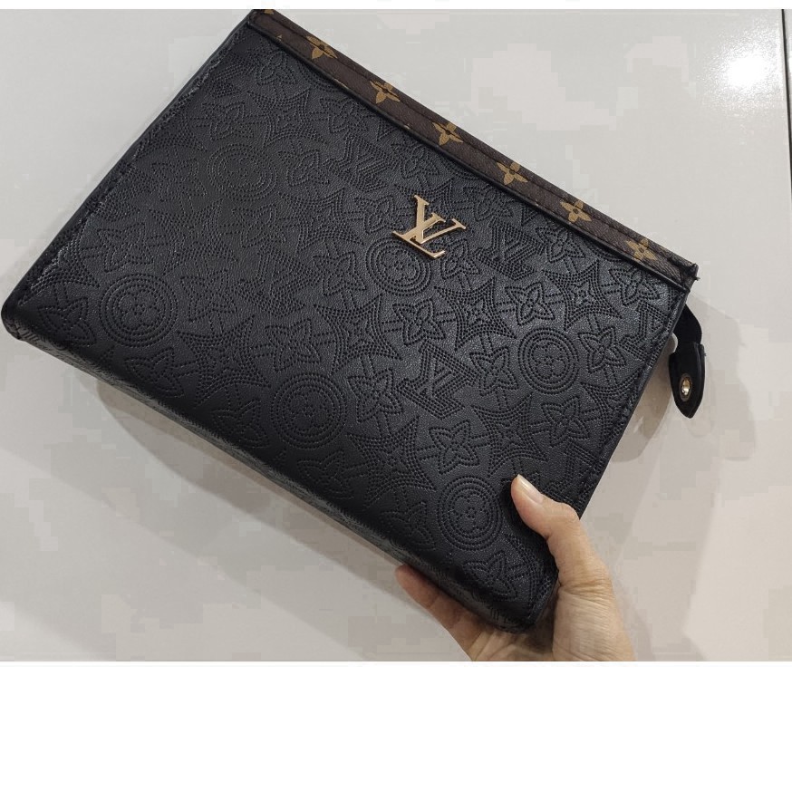 [HÀNG HOT] Ví Nam Nữ Cao Cấp Cầm Tay Bằng Da Có Dây Kéo Sức Chứa Lớn Họa Tiết LV | BigBuy360 - bigbuy360.vn