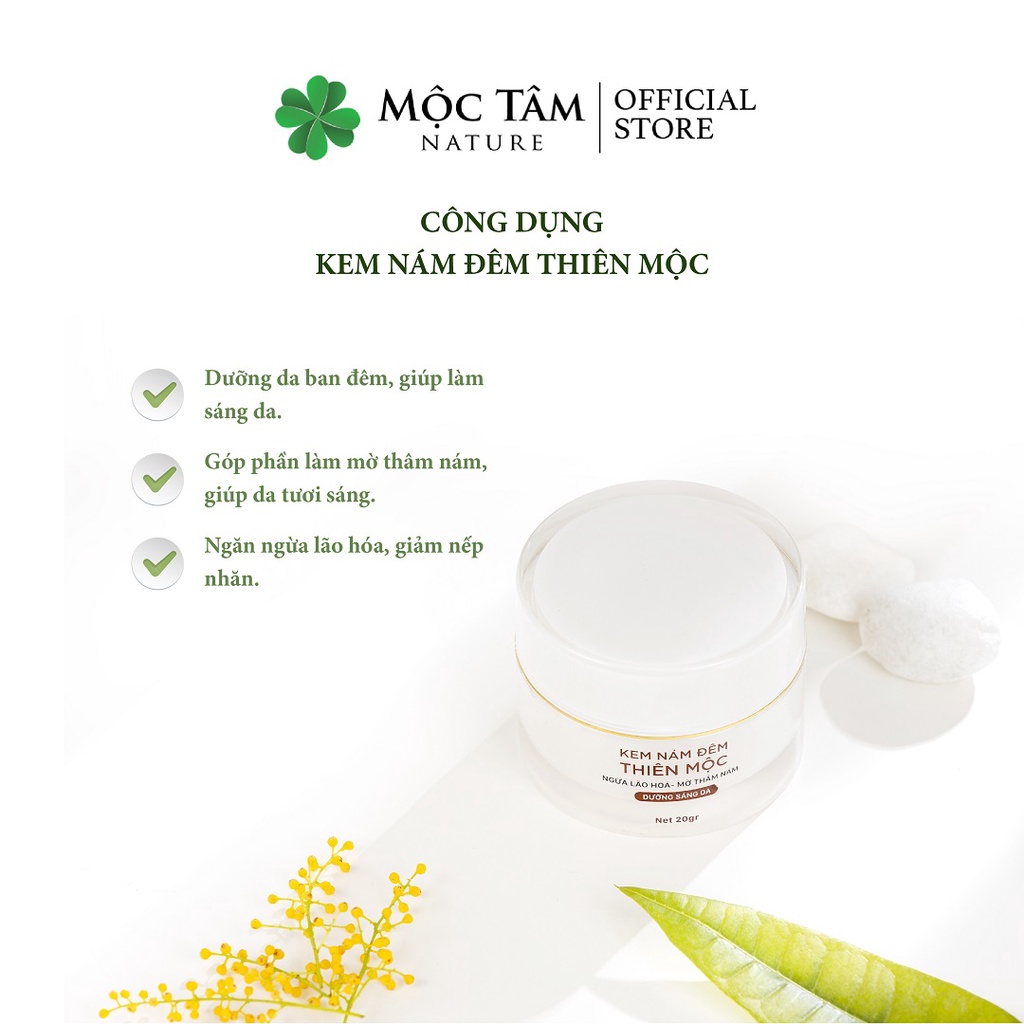 Combo Chăm Sóc Da Nám Thiên Mộc (Bộ 3 sản phẩm) - Dưỡng Ẩm, Sáng Da, Mờ Thâm Nám (Mộc Tâm Nature)