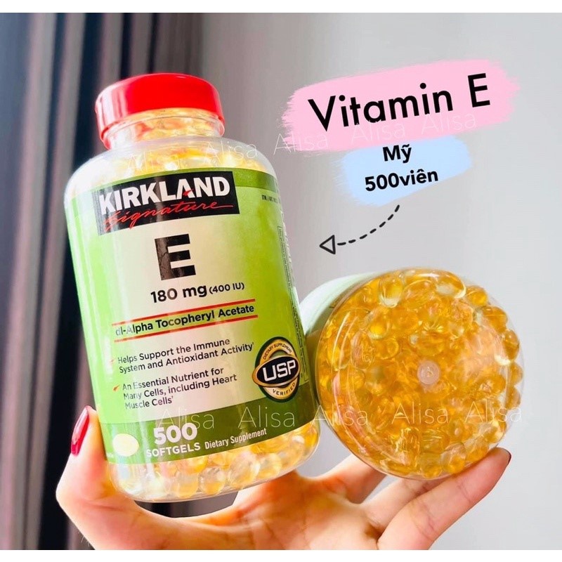 Viên uống bổ sung Vitamin E Kirkland Signature của Mỹ 400 IU 500 viên [CHÍNH HÃNG]