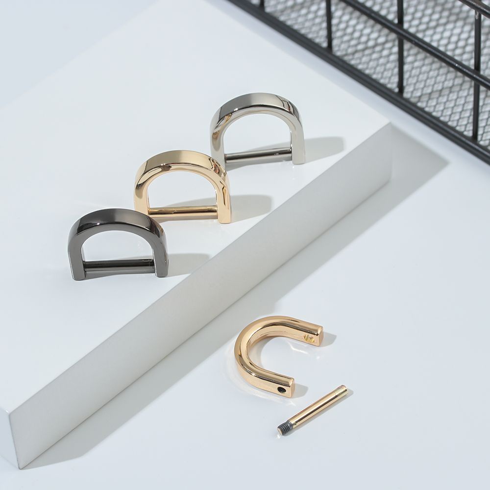 KUNHEV Chốt khoá vòng chữ D kim loại nhiều màu khác nhau cho dây đeo túi xách da DIY thủ công