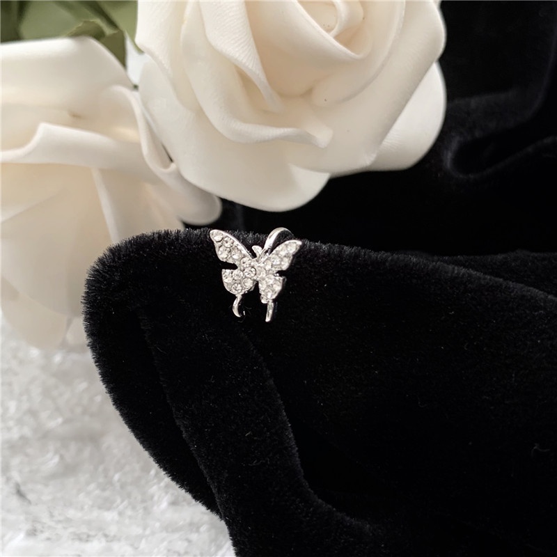 Khuyên kẹp vành tai hình bướm đơn giản thời trang