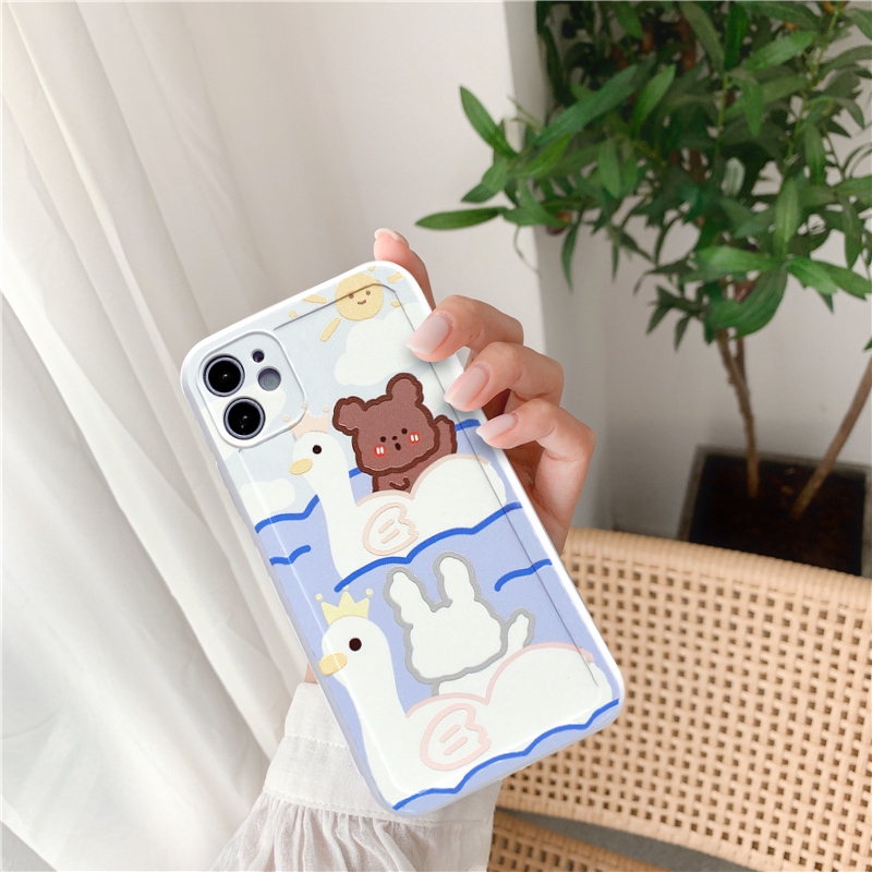 Ốp lưng iphone imd gấu thỏ vịt 5/5s/6/6plus/6s/6splus/7/7plus/8/8plus/x/xr/xs/11/12/pro/max/plus/promax - Awifi U2-10 | BigBuy360 - bigbuy360.vn