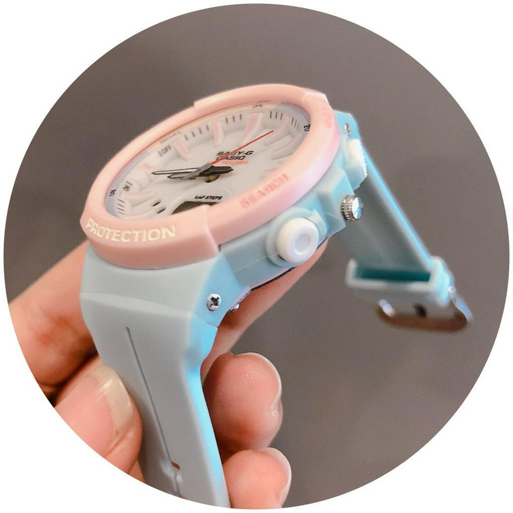 Đồng hồ Nữ Casio Baby-G Nữ BGS-100SC - Xanh Hồng Cực Kì Đáng Yêu