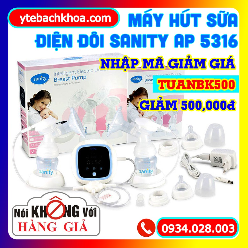 MÁY HÚT SỮA ĐIỆN ĐÔI SANITY AP-5316 - HÀNG CHÍNH HÃNG BA LAN - BẢO HÀNH 02 NĂM