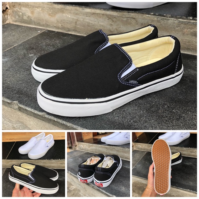 (Full box + Bill) GIÀY SLIP-ON ĐEN TRẮNG