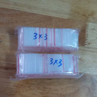100 chiếc túi zip nhỏ 3x3  đẹp, dày dặn