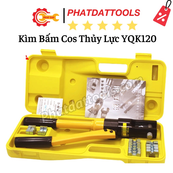 Kìm bấm cos thủy lực YQK120-Kìm bấm cốt thủy lực-Phạm vi ép 10 – 120 mm2-Bảo hành 6 tháng