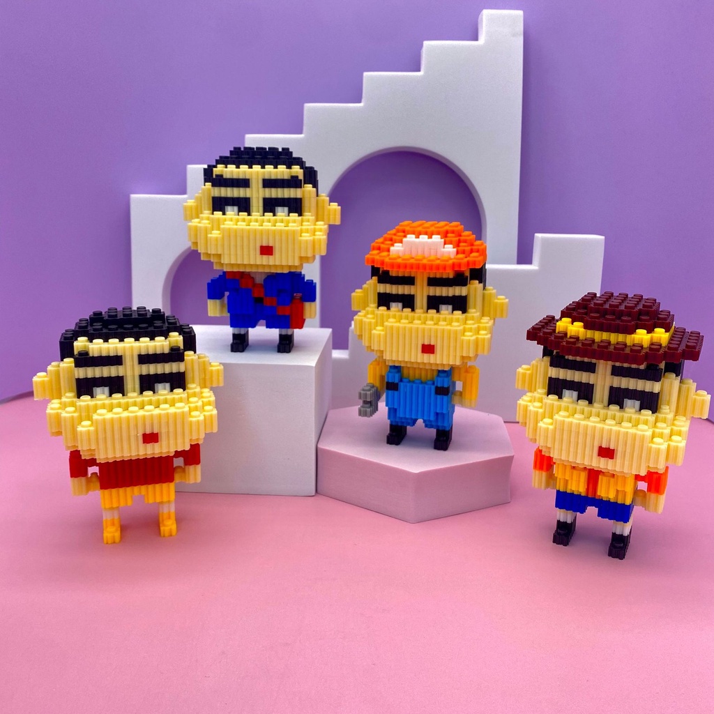 Đồ chơi lắp ráp, đồ chơi lắp ghép 3D nhân vật hoạt hình, hoạt hình kích thước nhỏ