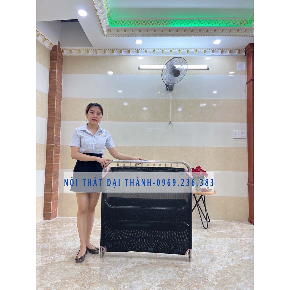 Giường xếp lưới khung inox cỡ đại - Free ship nội thành Sài Gòn