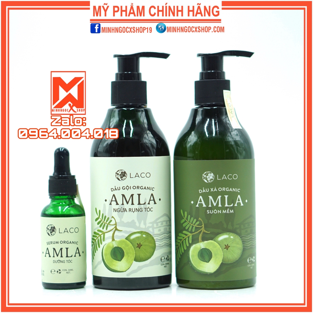 ✅[ RẺ VÔ ĐỊCH ] BỘ BA SẢN PHẨM DẦU GỘI DẦU XẢ SERUM AMLA LACO NGỪA RỤNG KÍCH MỌC TÓC CHÍNH HÃNG