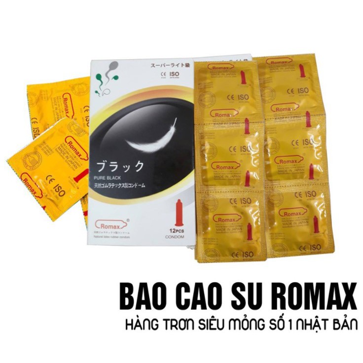 [Siêu Giảm Giá] COMBO Bao Cao Su Romax + Bao Cao Su Rocmen Xanh - TẶNG 1 HỘP (3 hộp 9 Bao)  Che Tên Sản Phẩm