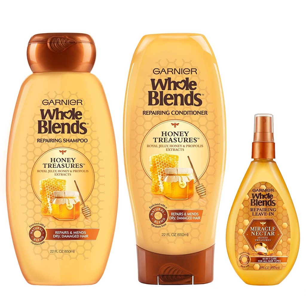 _Dầu gội Garnier Whole Blends Honey Treasures