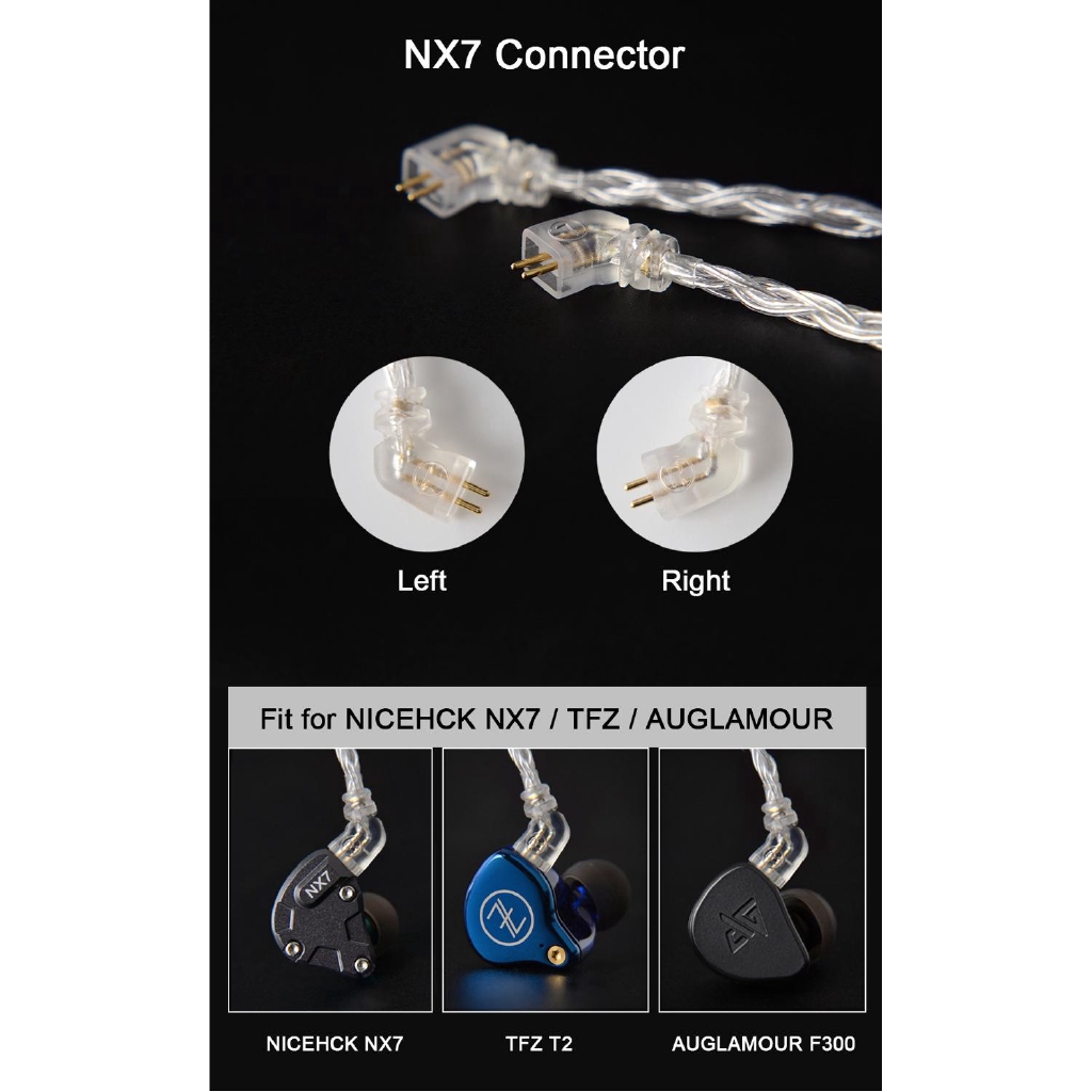 NICEHCK C16-1 16 Cores Silver Plated Cable 3.5/2.5/4.4mm Plug MMCX/2Pin/QDC/NX7 For TFZ T2 KZ ZSX CCA C12 NX7 PRO