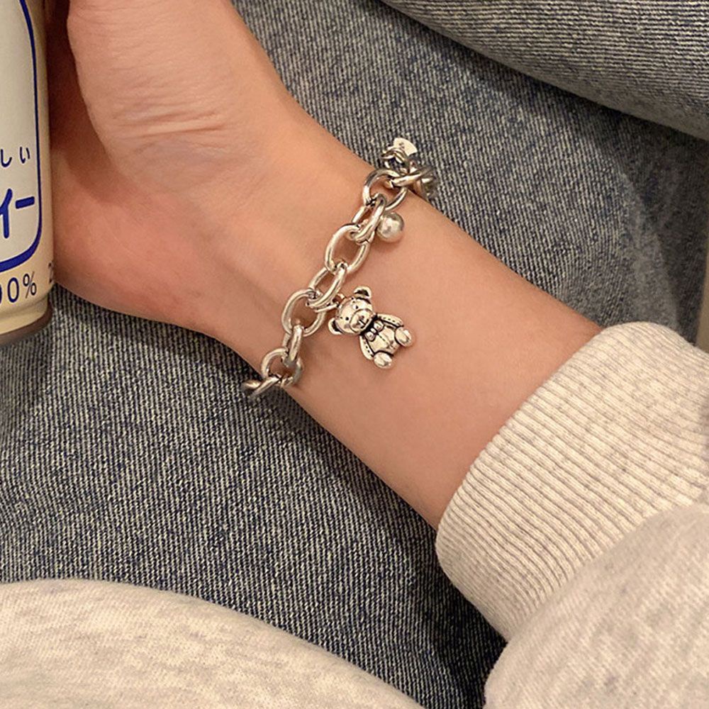 Vòng Tay Hình Gấu Đơn Giản Kiểu Dáng Mới|Vòng Tay Đính Hạt Dễ Thương Thời Trang Cho Nữ