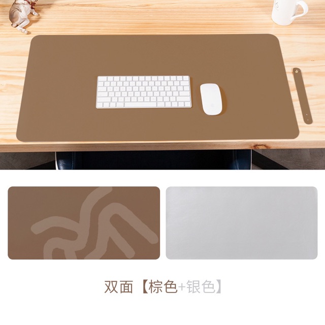 [Bản mới 2 màu] Thảm da trải bàn làm việc Deskpad - Lót chuột mouse pad tấm lót bàn di chuột (AL01)