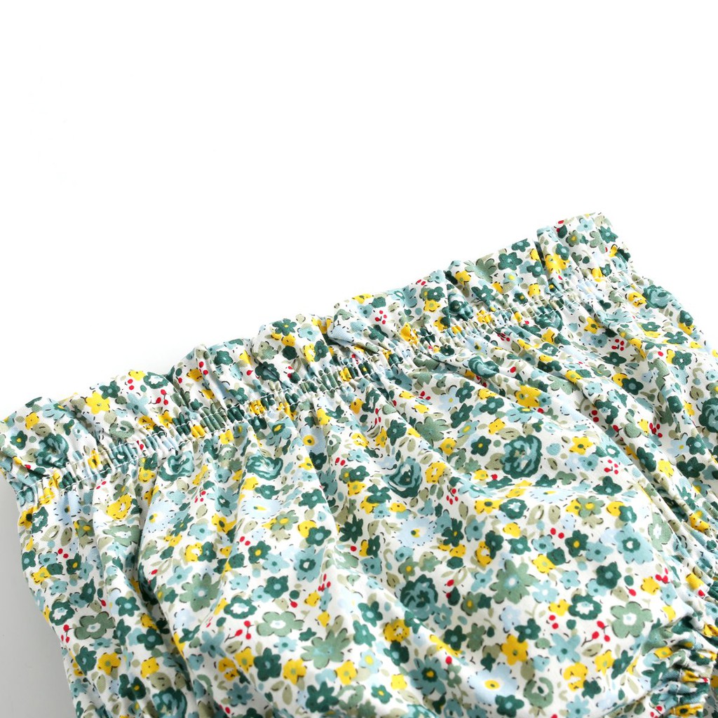 Bộ Đồ Sanlutoz Dành Cho Bé Gái Thiết Kế In Hoa Làm Từ Cotton