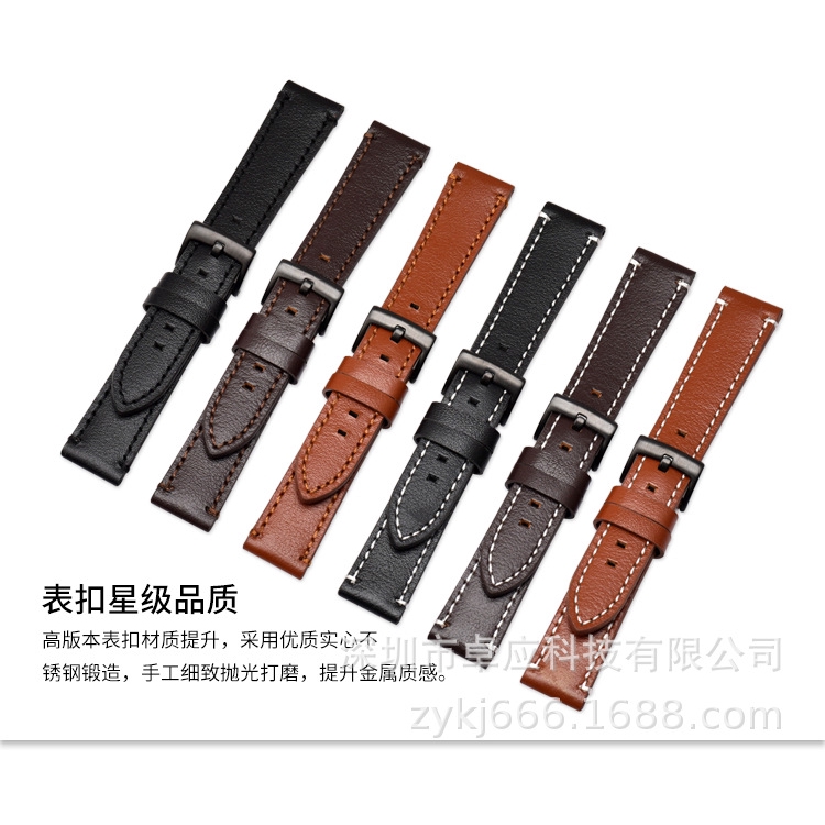18mm 20mm 22mm Genuine Classic Leather Strap For Samsung Huawei Xiaomi LG Strap watch band Watchband