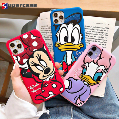 Ốp điện thoại mềm mẫuhoạt hình Mickey Minnie Donald cho iPhone 12 Mini 11 Pro XS Max XR X 8 7 Plus