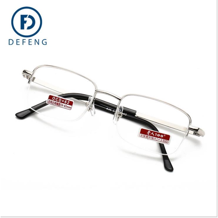 Kính đọc sách gọng nửa gọng kim loại và nhựa resin thoải mái chất lượng cao cho nam và nữ
