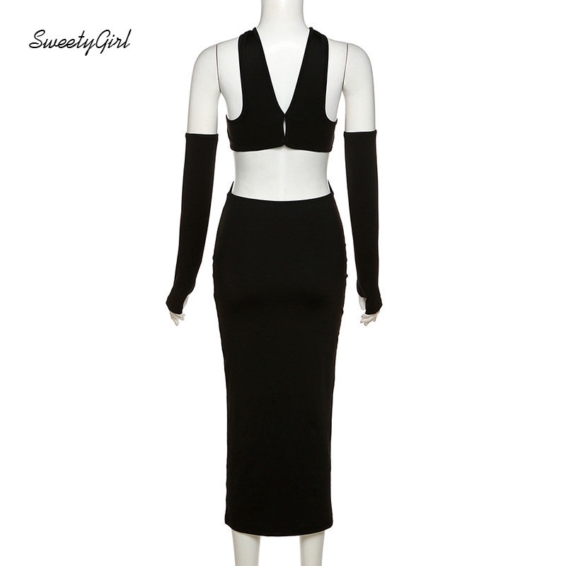 Đầm Maxi Hai Dây Màu Đen Trơn Thời Trang 2022 Quyến Rũ Cho Nữ