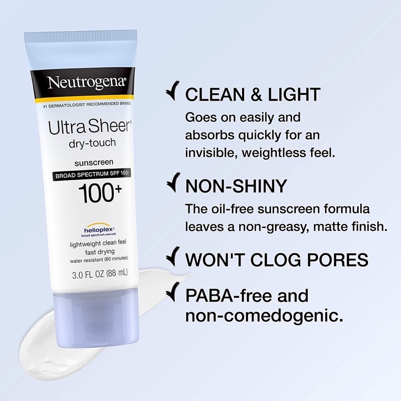 Kem chống nắng Neutrogena U.S Dry Touch SPF 70 và 100+ size 88ml