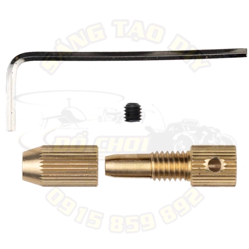 [Nhiều tùy chọn] Đầu kẹp mũi khoan mini 2mm - 2.3mm - 3.17mm dùng cho motor 180 - 380 - 550