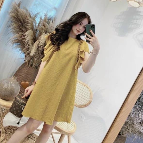 Đầm bầu thiết kế M360 vải xốp thời trang Mom and Baby