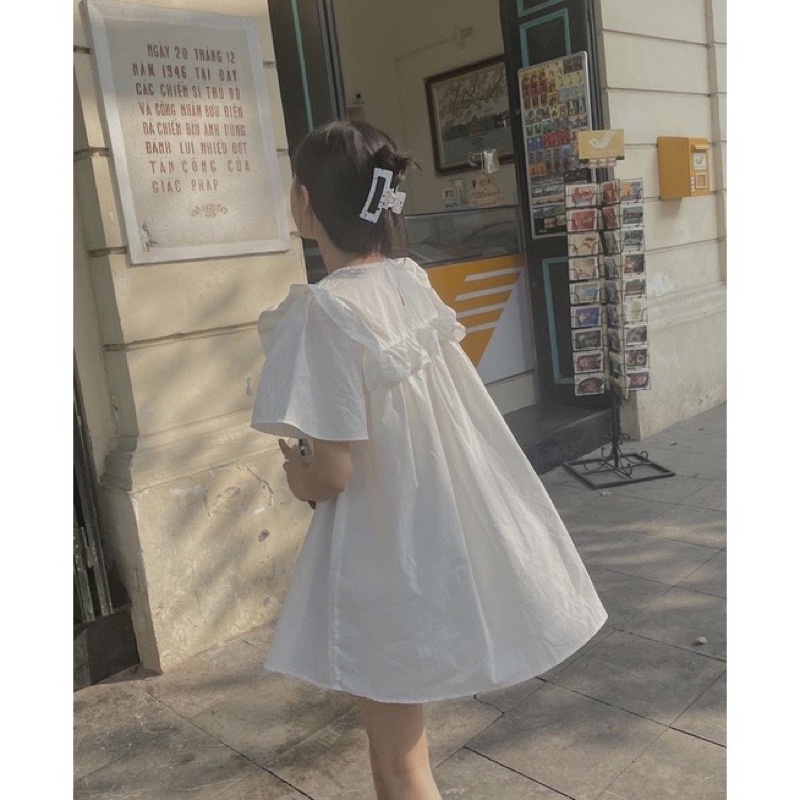 Đầm Trắng Dáng Xoè Bèo Tiểu Thư - Dearia Dress