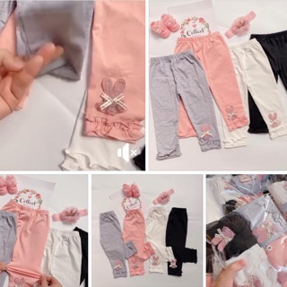 SET 4 quần legging cotton bé gái