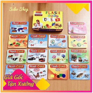 Thẻ Học Thông Minh Song Ngữ Anh-Việt ⚡SALE SỐC⚡Theo Phương Pháp Glenn Doman, Bộ 15 Chủ Đề [Tách Thẻ]