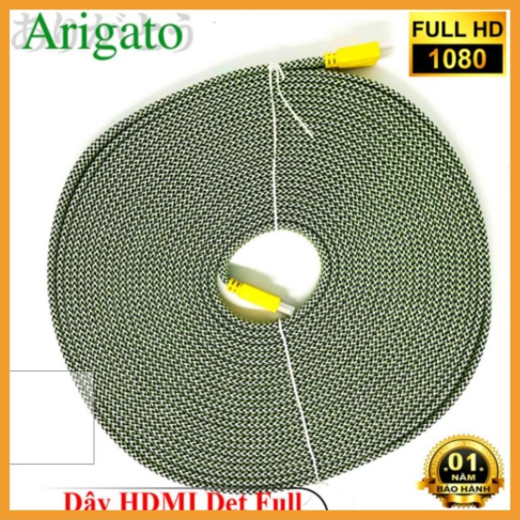 Dây cáp tín hiệu HDMI 15m Dẹt Full HD 1080p - Loại dẹt, đầu mạ đồng - Sợi bọc dù -Asuna