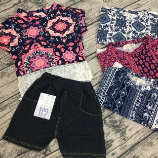Combo 110 Gồm Sét Áo Cotton Thái + Quần Giả jeans VNXK Bé Gái!