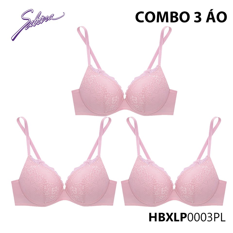 Combo 3 Áo Lót Mút Mỏng Vừa Phối Ren Habpy Lady By Sabina HBXLP0003