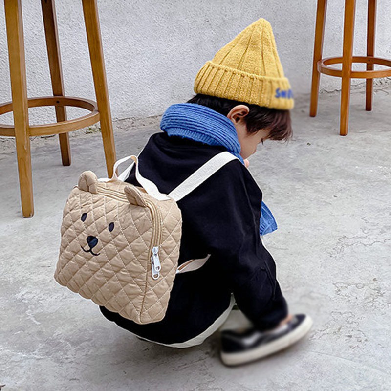 Balo đi học kiểu dáng gấu hoạt hình đáng yêu cho trẻ em mẫu giáo