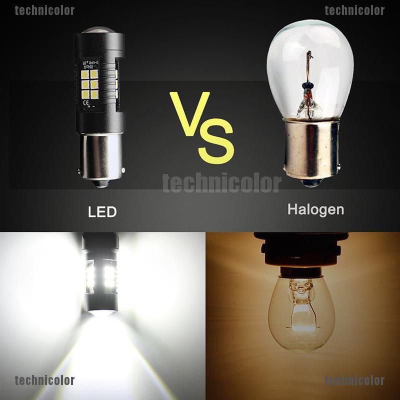Bóng Đèn LED Đuôi Xe Hơi Ánh Sáng Trắng 1156 BA15S P21W 21SMD 1200Lm