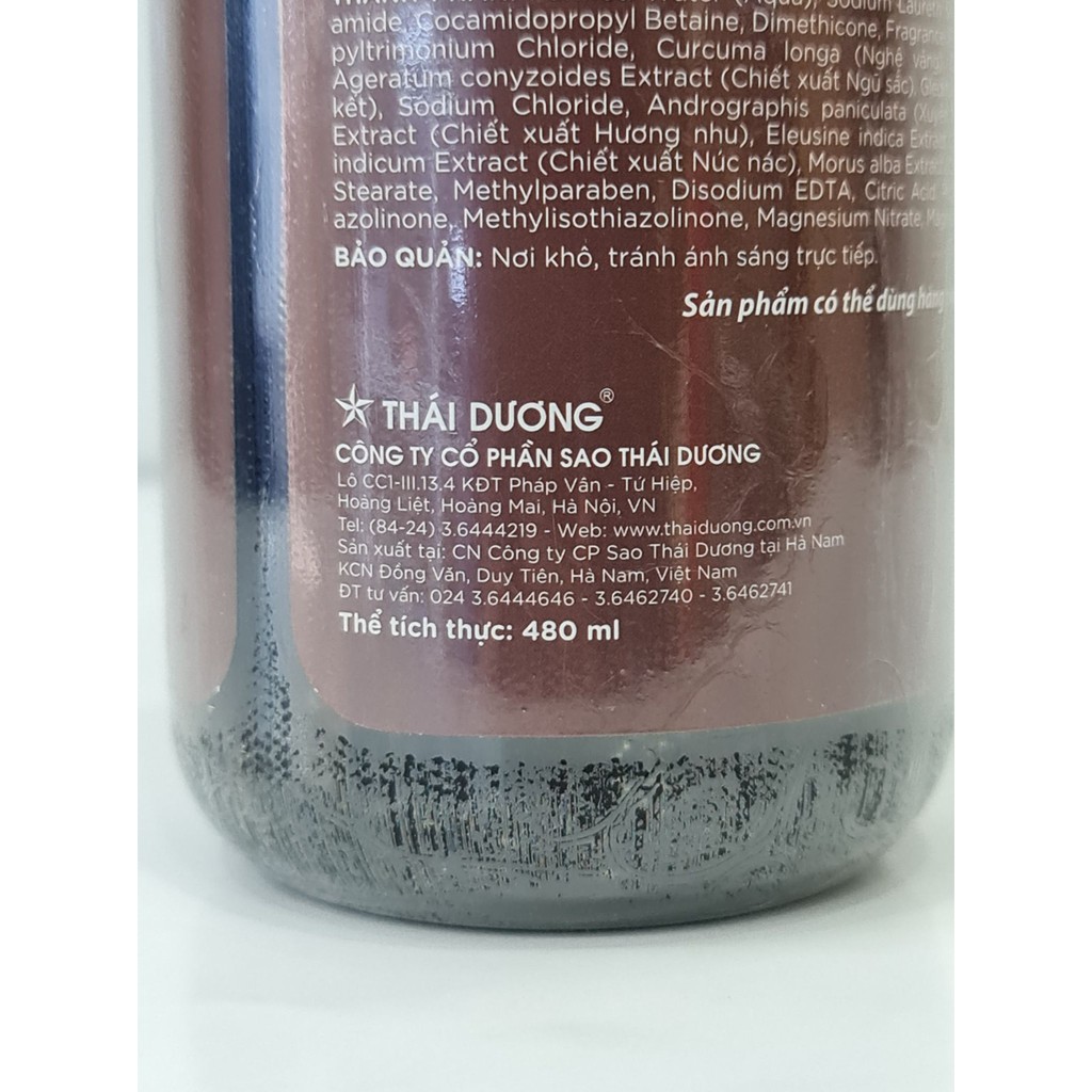 Dầu Gội Dược Liệu Thái Dương 7 Thể Tích 480ml