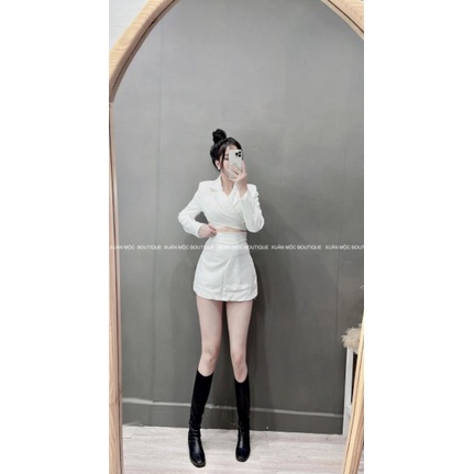 SET ÁO VEST CROPTOP PHỐI CHÂN VÁY BIGSIZE
