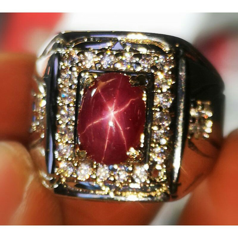 Nhẫn đính đá Ruby tự nhiên chất lượng cao