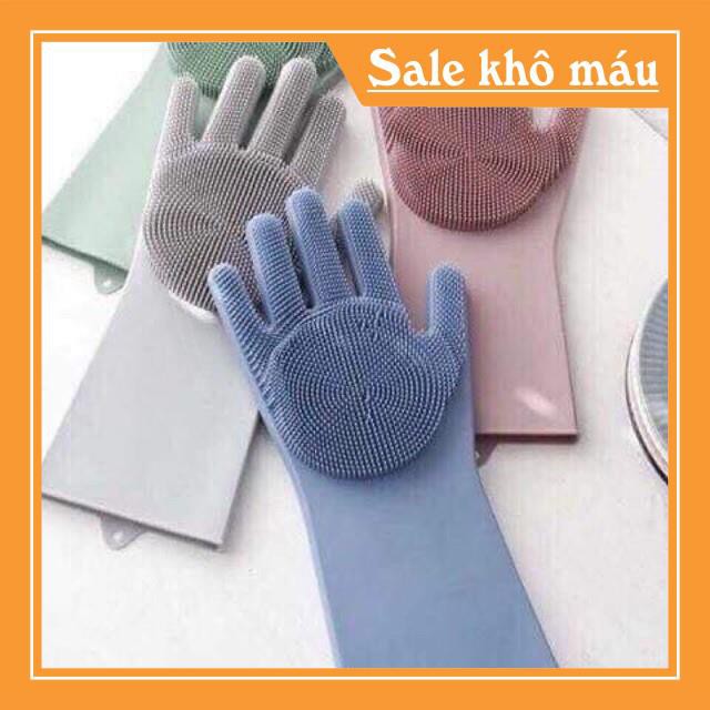 Găng Tay Rửa Chén Bát Silicon Bao Tay Rửa Chén Silicon Vệ Sinh Nhà Cửa Đa Năng
