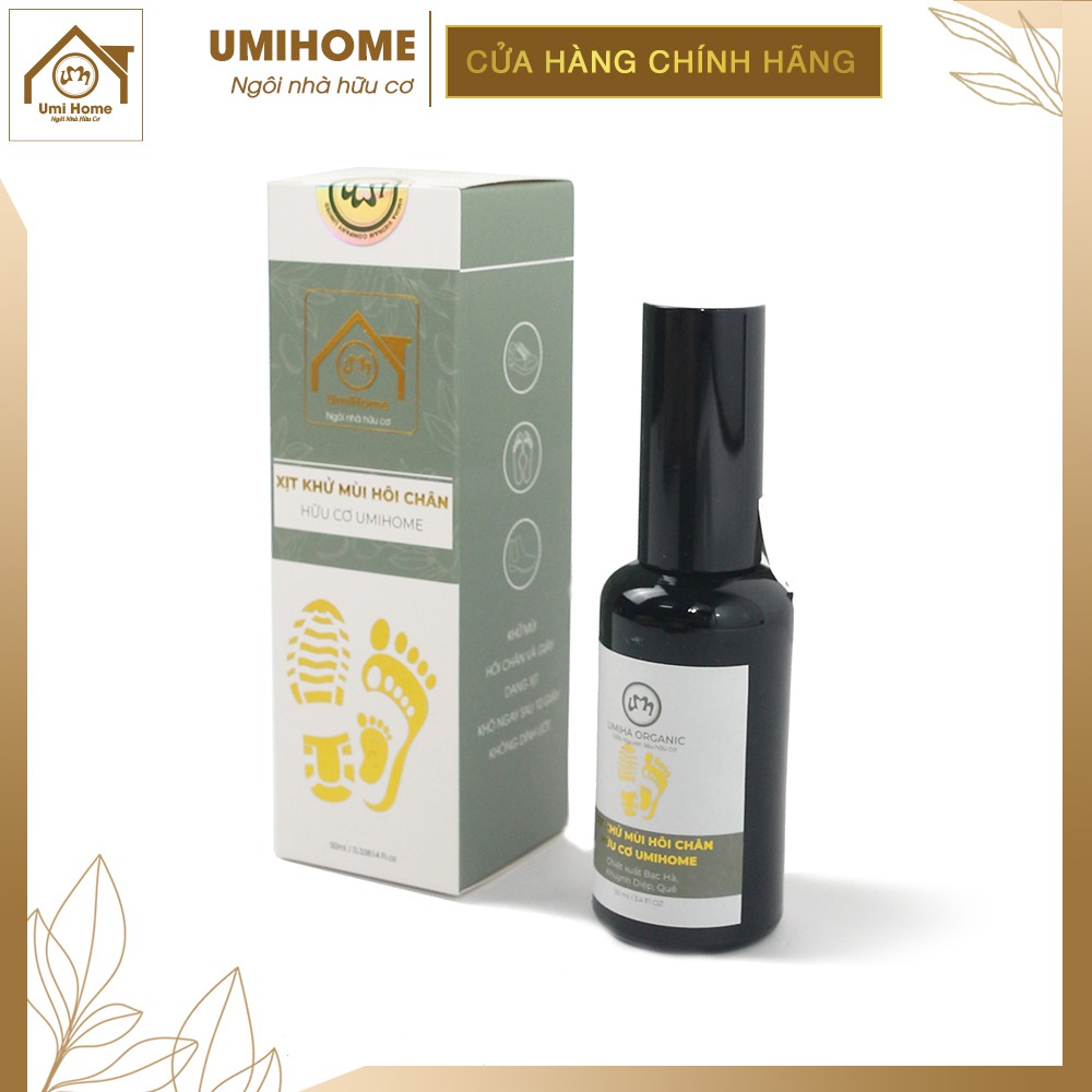 Khử mùi hôi Chân hữu cơ UMIHOME (50/100ml) | Dùng xịt ngăn mồ hôi chân loại bỏ mùi giày và vi khuẩn hiệu quả