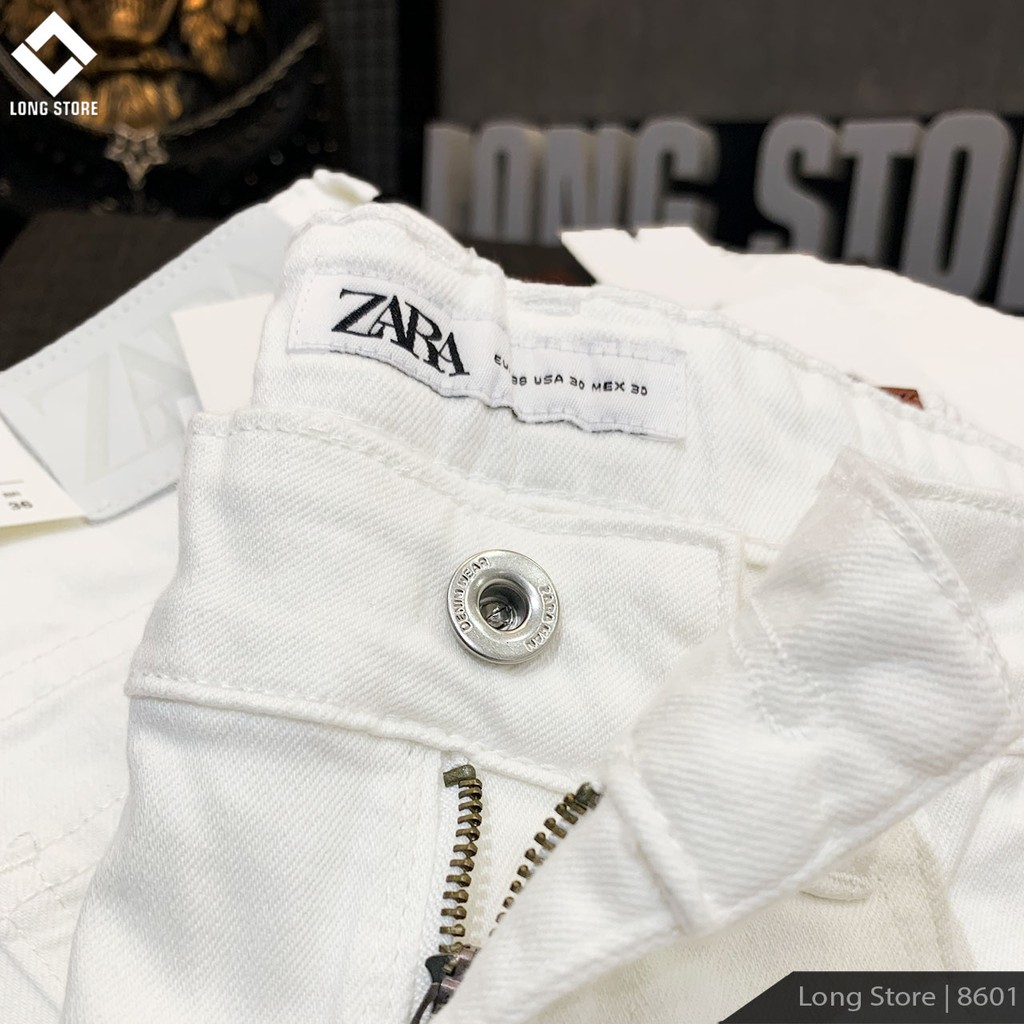 Quần jean nam trắng trơn chất bò co giãn cao cấp ống đứng dáng ôm skinny đẹp chuẩn Hàn Quốc có big size 8601 | BigBuy360 - bigbuy360.vn