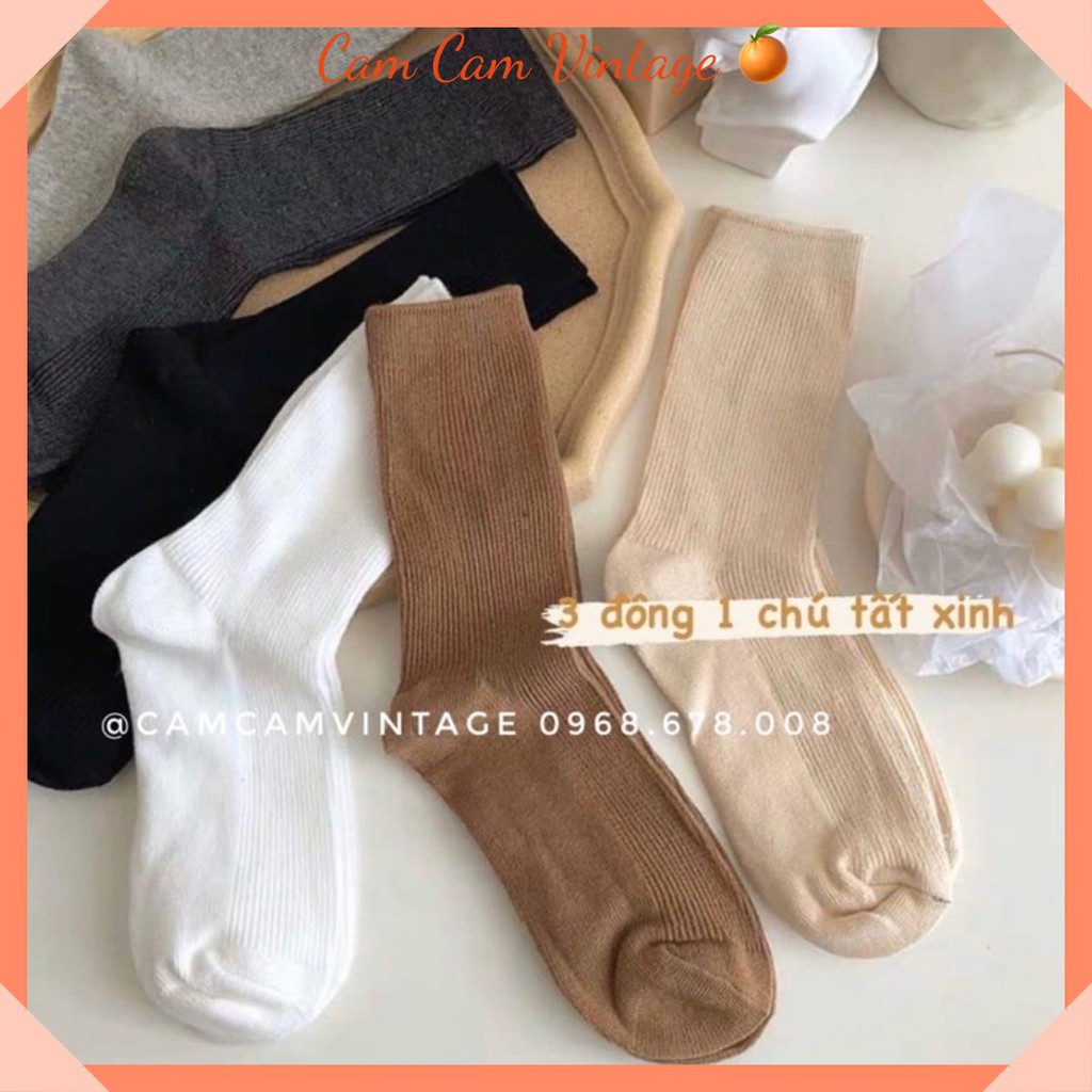 TẤT CỔ CAO NAM NỮ  TONE MÀU NÂU CAMEL BE🌸 TẤT LEN GÂN MỊN VỚ VINTAGE  , SET TẤT QUÀ TẶNG NOEL NGÀY LỄ