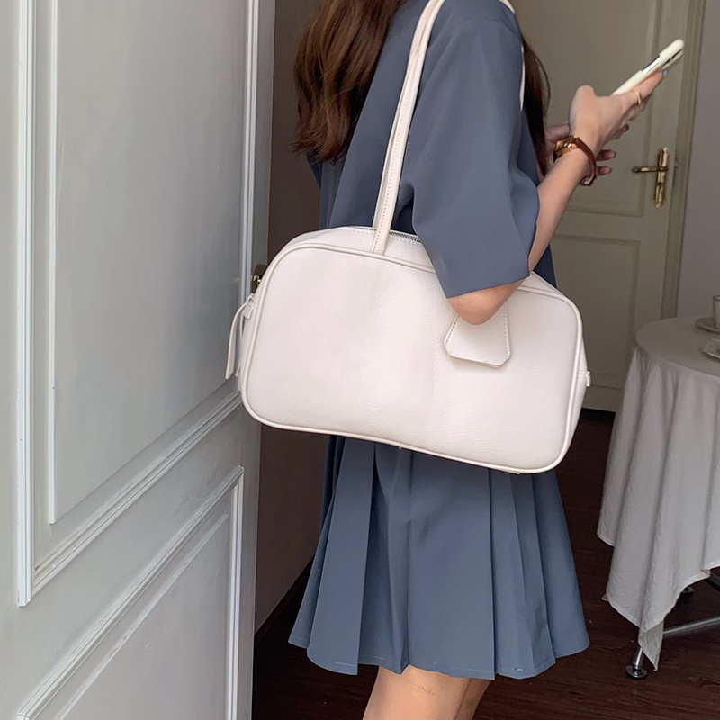 Túi Đeo Vai Cỡ Lớn Có Khóa Kéo Phong Cách Hàn Quốc Thời Trang Cho Nữ