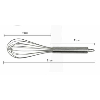 Phới đánh trứng inox 21cm-25cm-30cm