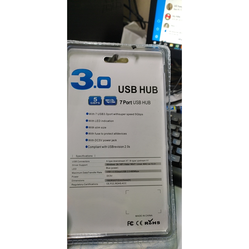 HUB USB 7 PORT 3.0 . VI TÍNH QUỐC DUY