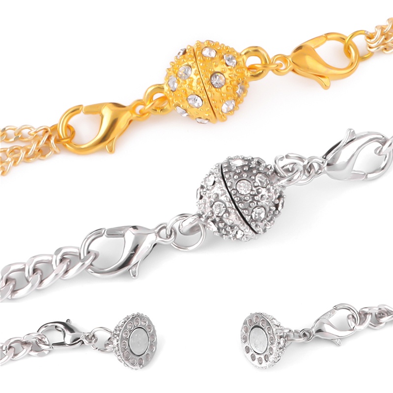 Móc khóa càng cua quả châu nam châm đính đá làm trang sức DIY